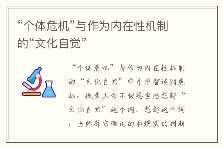 “個體危機”與作為內在性機制的“文化自覺”